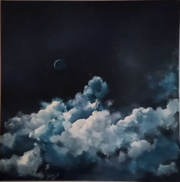 ArteDiAlina.com painting: Over the clouds